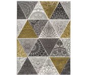 Atticgo Alfombra geométrica gris 140x200 cm