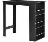 Homcom Mesa de bar negro 112 x 57 x 106 cm