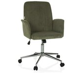 hjh OFFICE Silla home office tela verde oscuro