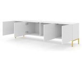AKL FURNITURE Mueble para TV efecto madera Blanco