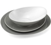 Medard de Noblat Vajilla de 18 piezas porcelena gris