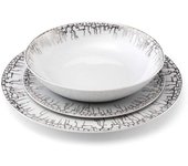 Medard de Noblat Vajilla de 18 piezas porcelena gris