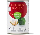 12 x 400 gr Comida Húmeda para Perros Con Pollo Natura Diet Chicken&Vegs