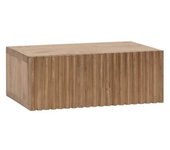 Decowood Mesita de noche de madera maciza flotante en tono roble oscuro de 40cm