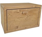 NATYAL Mesita de noche flotante con cajón de madera maciza tono roble 40x25cm