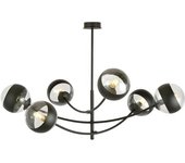 Wonderlamp Lámpara de araña con estructuras orientables y 6 esferas transparentes