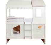 MueMue Techo para litera litera casita 105 algodón blanco 70x189/164x133cm
