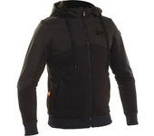 Richa Titan Core Sudadera con capucha con cremallera para motocicleta - Negro (M)