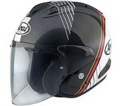Arai SZ-R EVO Temu Casco Jet - Negro Blanco Rojo (XL)