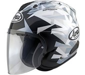 Arai SZ-R EVO Mimesis Casco Jet - Negro Gris Blanco