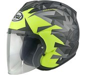 Arai SZ-R EVO Mimesis Casco Jet - Negro Gris Amarillo (XS)