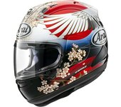 Arai RX-7V Evo Tsubasa Casco - Negro Blanco Rojo Verde (XL)