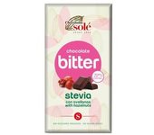 Chocolates Solé Chocolate Bitter Con Avellanas y Stevia 72% Cacao 100g