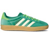 Adidas - Zapatilla Gazelle Indoor Mujer, Mujer, Semi Court Green-Cream White-Solar Green, 5,5 UK