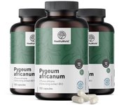 HealthyWorld® 3x Pygeum - extracto de ciruela africana, en total 360 cápsulas