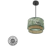 FABRILAMP Lámpara de techo colgante Congo 30d 1xe27 Negro/verde-natural