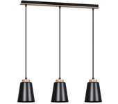 Regleta de techo lasso negro (3 luces)