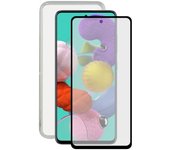 Contact Flex Funda Transparente + Protector Cristal Templado 9H para Samsung Galaxy A71