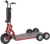 kaiserkraft Scooter eléctrico de transporte XXL PRO, 5 ruedas, rojo