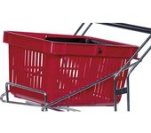 Kongamek Cesto para carrito de la compra, capacidad 27 l, rojo