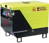 Pramac Generador eléctrico serie P, diésel, 400 / 230 V, P 6000 - potencia COP 5,2 kVA (230 V) / 6,5 kVA (400 V), 2,7 / 4,5 kW