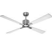 kaiserkraft Ventilador de techo con aspas reversibles de madera, Ø del aspa 1320 mm, blanco / gris luminoso