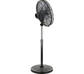 kaiserkraft Ventilador de pie Airos Eco Silent, con 7 niveles giratorios, con mando a distancia, negro