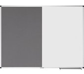 Legamaster Pizarra combinada UNITE, fieltro y acero magnético, A x P 1200 x 900 mm, blanco y gris