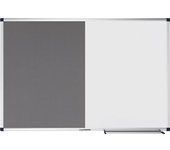 Legamaster Pizarra combinada UNITE, fieltro y acero magnético, A x P 900 x 600 mm, blanco y gris