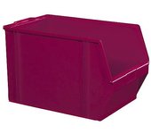 kaiserkraft Caja visualizable de poliestireno, longitud 500 mm, A x H 309 x 300 mm, UE 2 unid., rojo