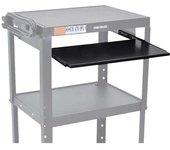 kaiserkraft Bandeja extraíble para teclado, para carros metálicos, con guías de deslizamiento, A x P 475 x 300 mm, negro
