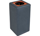 kaiserkraft Recipiente para separar materiales BrickBin, capacidad 65 l, gris, tapa roja