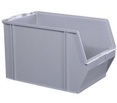 kaiserkraft Caja visualizable de poliestireno, longitud 500 mm, A x H 309 x 300 mm, UE 2 unid., gris