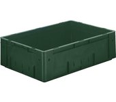 kaiserkraft Euro-recipiente para cargas pesadas, polipropileno, capacidad 31 l, L x A x H 600 x 400 x 175 mm, paredes cerradas, fondo cerrado, verde,