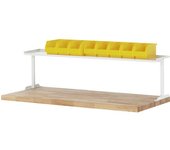 kaiserkraft Repisa, para montaje en banco de trabajo, gris luminoso RAL 7035, A x P x H 3000 x 300 x 375 mm