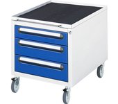 RAU Buck rodante, con 3 cajones, altura de los cajones 1 x 90, 2 x 120 mm