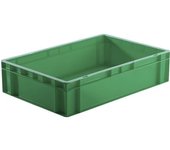 kaiserkraft Recipiente apilable en euroformato, paredes y fondo cerrados, L x A x H 600 x 400 x 145 mm, verde, UE 5 unid.