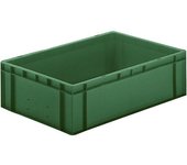 kaiserkraft Recipiente apilable en euroformato, paredes y fondo cerrados, L x A x H 600 x 400 x 175 mm, verde, UE 5 unid.