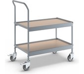 eurokraft pro Carrito de recogida, L x A x H 840 x 470 x 955 mm, con 4 ruedas de maniobra, 2 de ellas con freno doble, Ø de las ruedas 100 mm