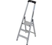 KRAUSE Escalera de tijera para cargas pesadas, acceso por un lado, hasta 225 kg, 3 peldaños incl. plataforma