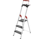 Hailo Escalera de seguridad TopLine L100, carga máx. hasta 150 kg, 3 peldaños