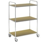 Kongamek Carro con pisos ESD, 4 ruedas de maniobra, 3 camas, L x A x H 980 x 585 x 1445 mm, 2 con freno