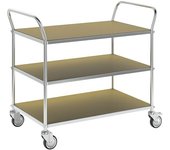 Kongamek Carro con pisos ESD, 4 ruedas de maniobra, 3 camas, L x A x H 1070 x 585 x 940 mm, 2 con freno