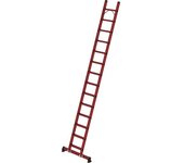 MUNK Escalera de mano con peldaños planos de PRFV, anchura 370 mm, 14 peldaños, incl. traviesa