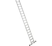 euroline Escalera de mano con peldaños planos, anchura 380 mm, 18 peldaños con traviesa
