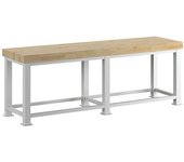 RAU Banco de trabajo para cargas pesadas, grosor del tablero 100 mm, A x P 2500 x 700 mm