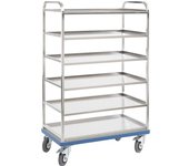 Gmöhling Estantería rodante G®-ORG E 2801, 6 pisos, 5 baldas, L x H 1380 x 1660 mm