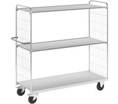 Kongamek Carro con pisos, flexible, con 3 baldas, longitud 1790 mm, ruedas de maniobra con freno