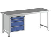 ANKE Banco de trabajo, bastidor modular serie V, 2 cajones de 90 mm, 2 cajones de 180 mm, tablero universal, anchura 2000 mm