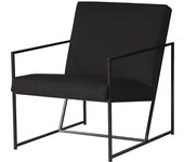kaiserkraft Sillón lounge STYLE, armazón negro, negro